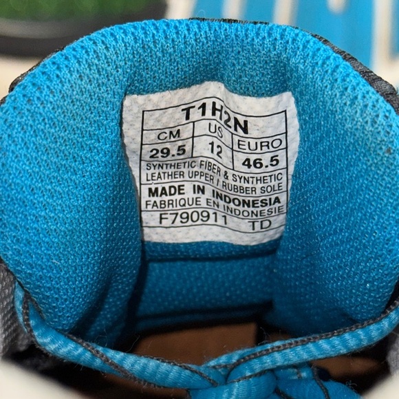 ASICS Rush33 Charcoal Grey Blue T1H2N Men’s Size 12 - Picture 6 of 7